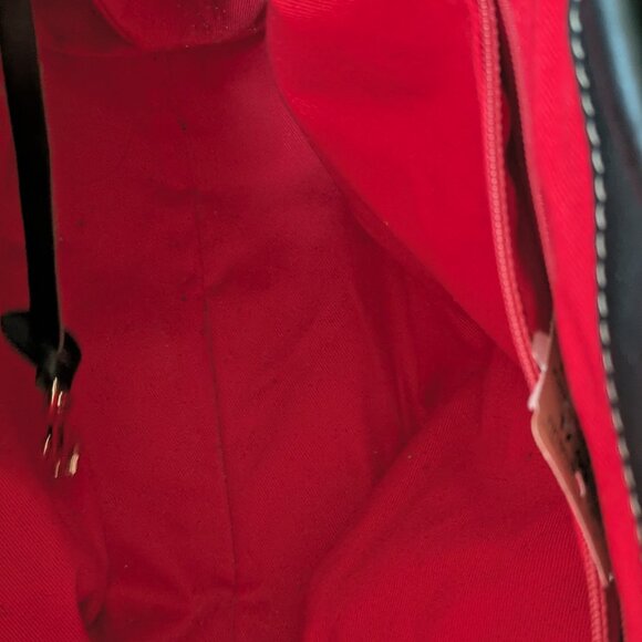 Dooney & Bourke black pebbled leather drawtring bucket bag -Excellent Condition - Picture 7 of 10